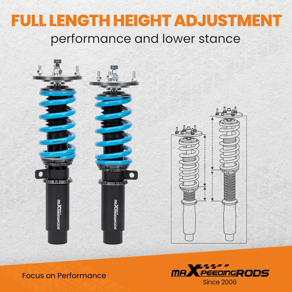 maXpeedingrods Performance Coilovers for BMW Z4 E85 2.5i 3.0 E86 03-08 Coupe Convertible Lowering Suspension