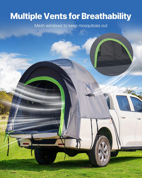 VEVOR Waterproof PU2000mm Spacious Double Layer Design, SUV Camping Tent with Shade Awning and Mesh Windows, Includes Rainfly and Storage Bag