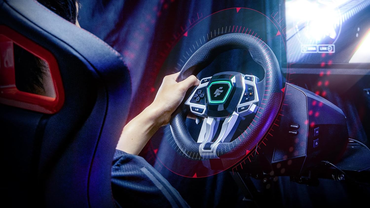 Flashfire F107 IMOLA Racing FORCE FEEDBACK Wheel,Pedals, Shifter, Hall-Effect Sensor, Vibration Feedback Function, Adjustable Rotation 270° and 900°, Red/Black for PS4, XBOX X/S and One, Switch, PC