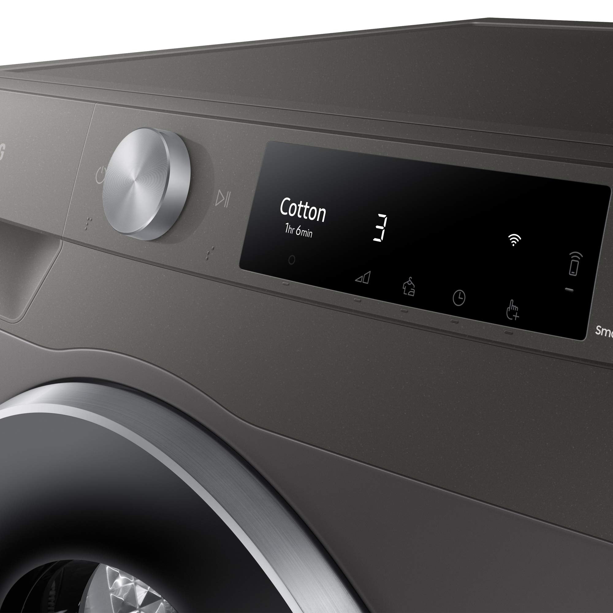 Samsung Series 6 DV90T6240LH/S1 with OptimalDry™, Freestanding Heat Pump Tumble Dryer, 9 kg, White, A+++ Rated