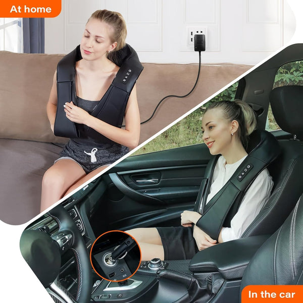 Back Massager, WERTYI Neck and Back Massager with Heat, Deep Tissue 3D Kneading Shiatsu Massage Pillow for Body, Shoulder, Foot and Leg, Christmas Gifts for Women and Men - Remote Control