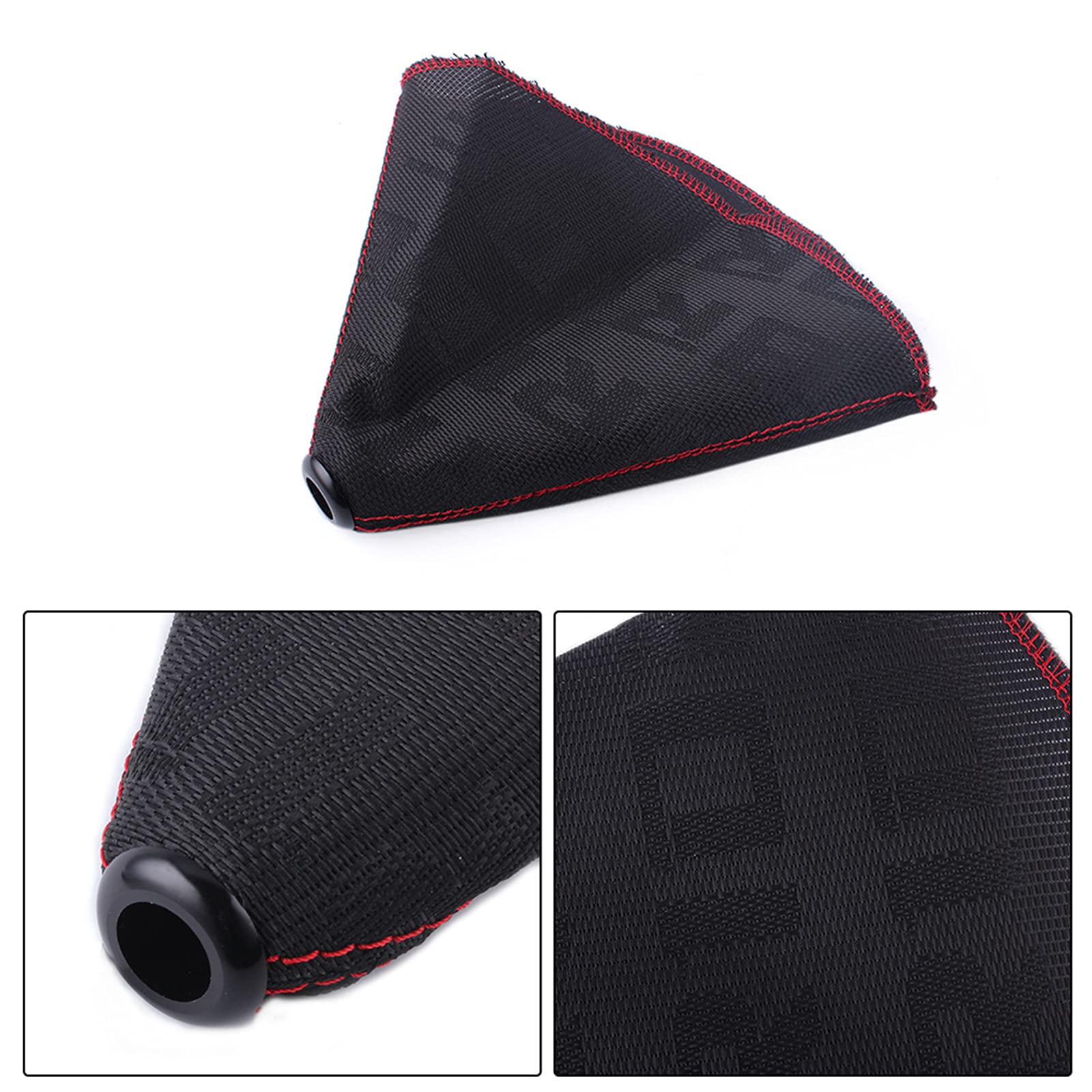 muge racing Car Gear Shift Boot Lever Knob Cover Durable Canvas Shift Knob Collars for Universal Car-Grey