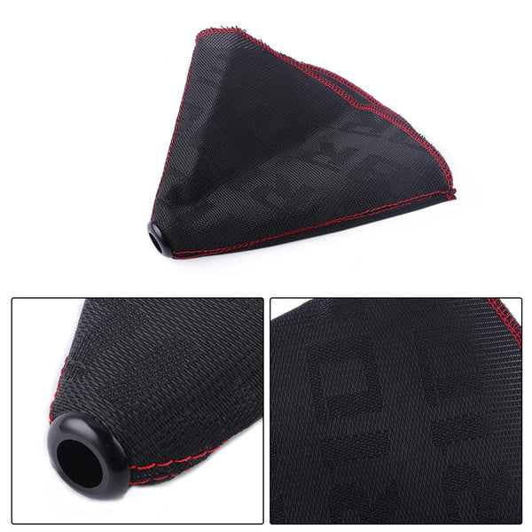 muge racing Car Gear Shift Boot Lever Knob Cover Durable Canvas Shift Knob Collars for Universal Car-Grey