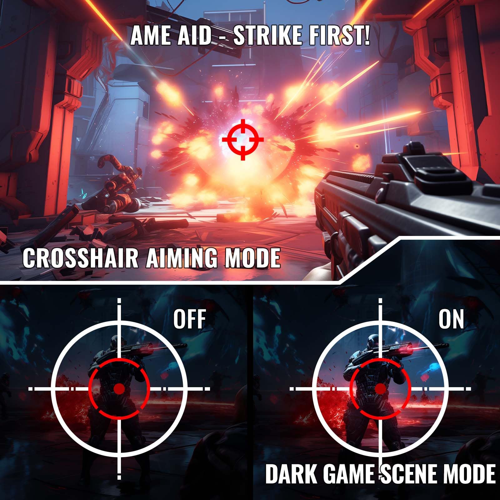 Minifire 27 Inch Gaming Monitor, 180Hz, Curved Gaming Monitor, Built in Speaker, Crosshair, 1Ms, sRGB130%, FHD 1080P Computer Screen, VESA Compatible, Eye Care Adaptive Sync HDMI＆DP Prots （MFG27C1 ）