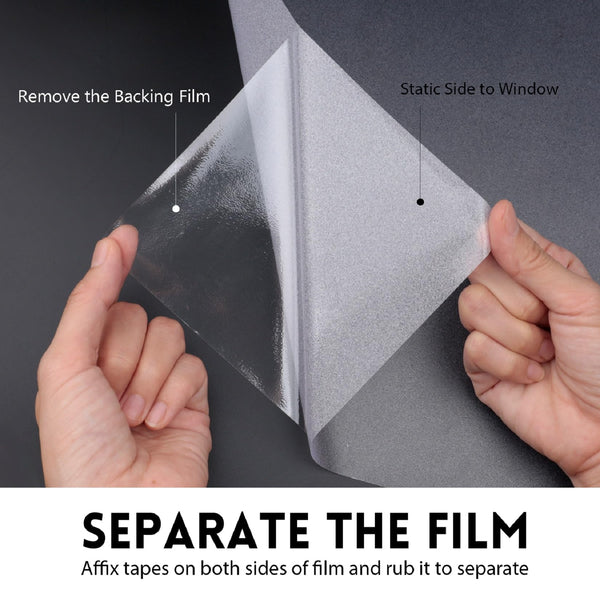 KESPEN Frosted Window Film Privacy, Total Privacy Film For Glass Windows, No Glue Anti UV Static Cling Heat Blocking Film, 60 X 400 cm