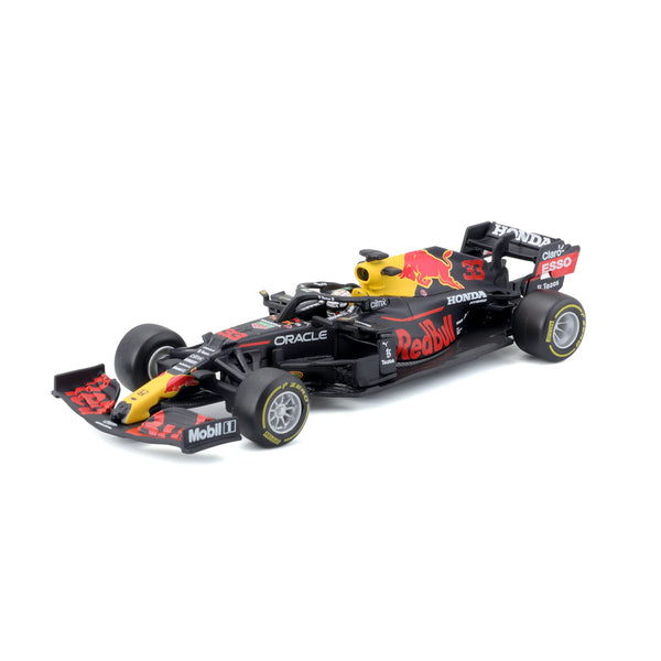 Bburago B18-38056V 1:43 F1 Aston Martin RED Bull Racing RB16B with Helmet Verstappen, Assorted Colours