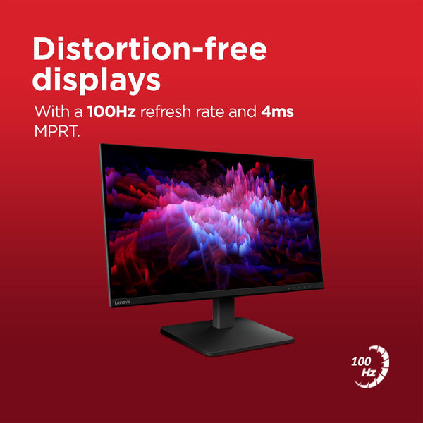Lenovo L27i-4B 27 Inch PC Monitor | FHD, 1080p, 48-100Hz, IPS, 4ms, VGA and HDMI