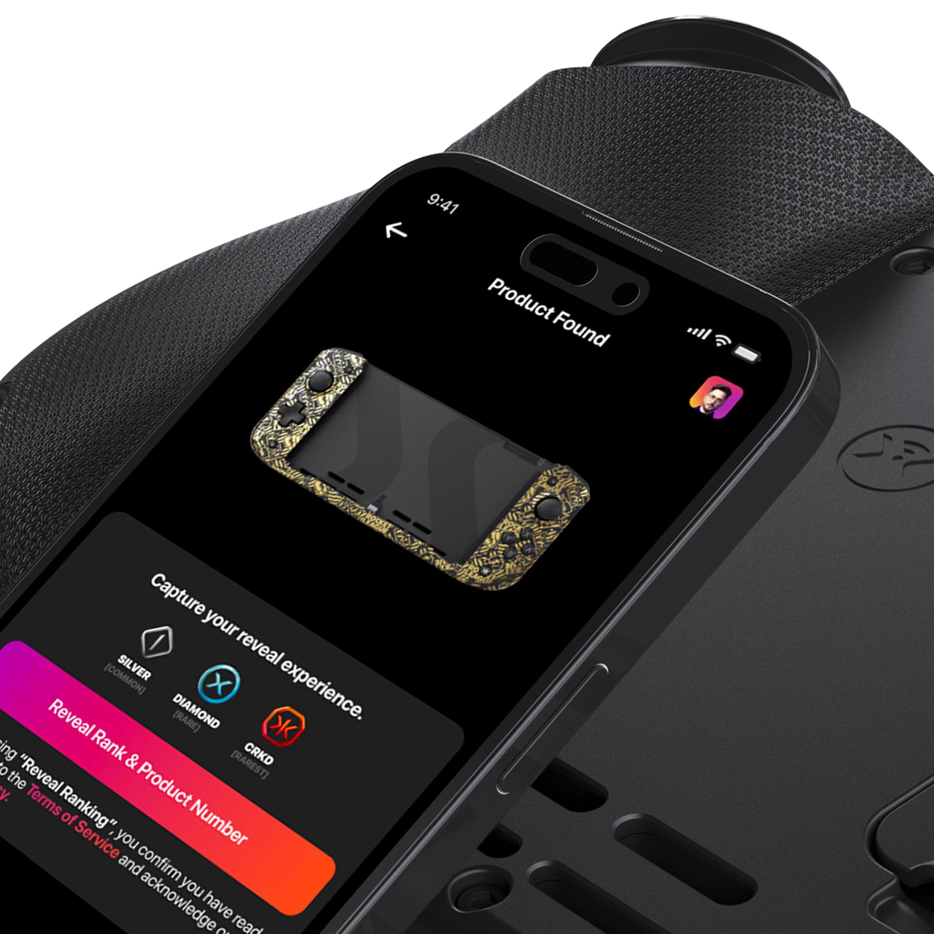 CRKD Nitro Deck+ Handheld Pro Controller for Nintendo Switch & OLED Model - TV Dockable - Programmable Sidekicks & Back Buttons - TruCollection System (Rocket League Gold Edition)