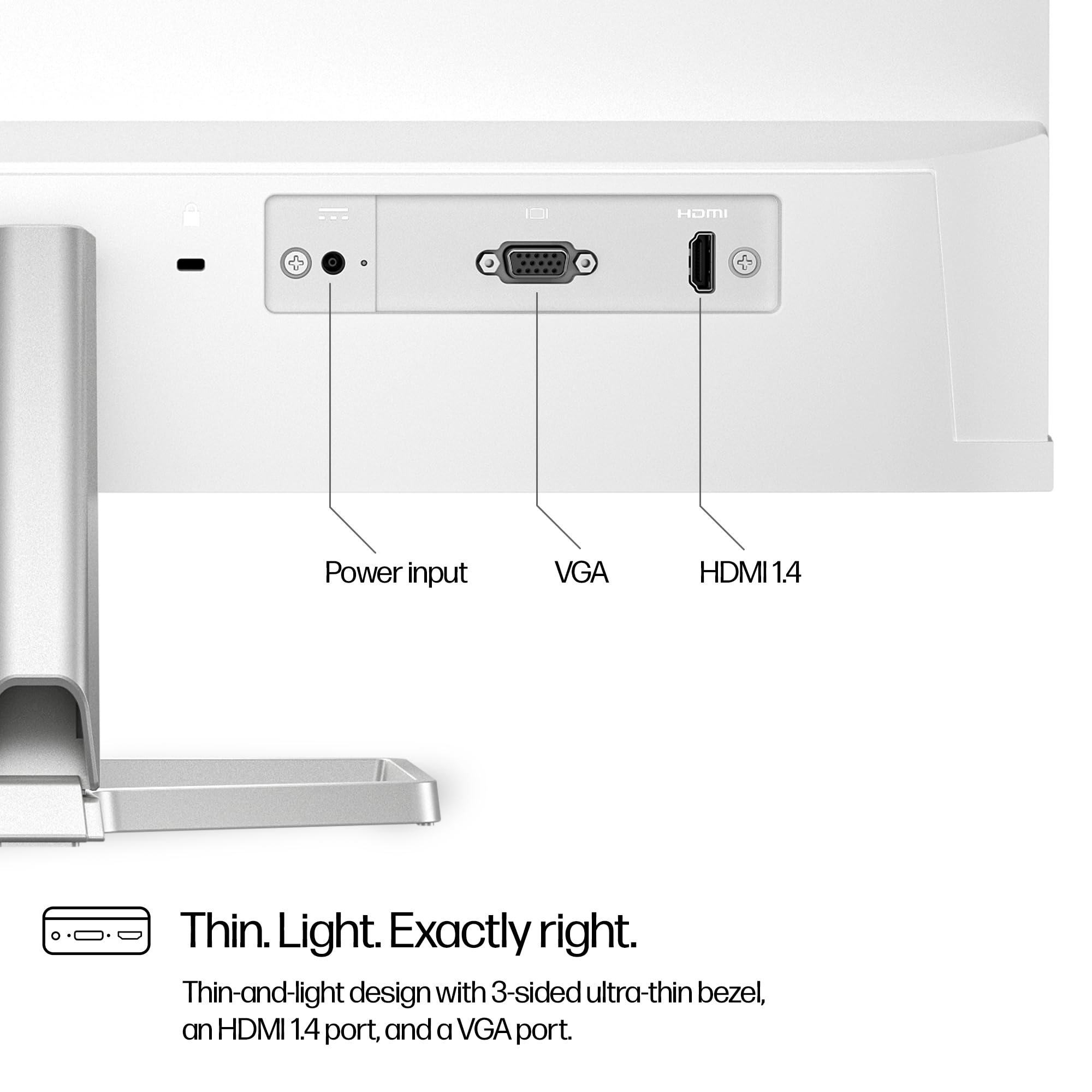HP Series 5 27" FHD Height Adjust Monitor (527sh) - 100Hz Refresh Rate, 1500:1 AR, 99 percent sRGB Spectrum, 300 Nits Brightness - HDMI, VGA Ports - Ergonomically Adjustable - Responsibly Made