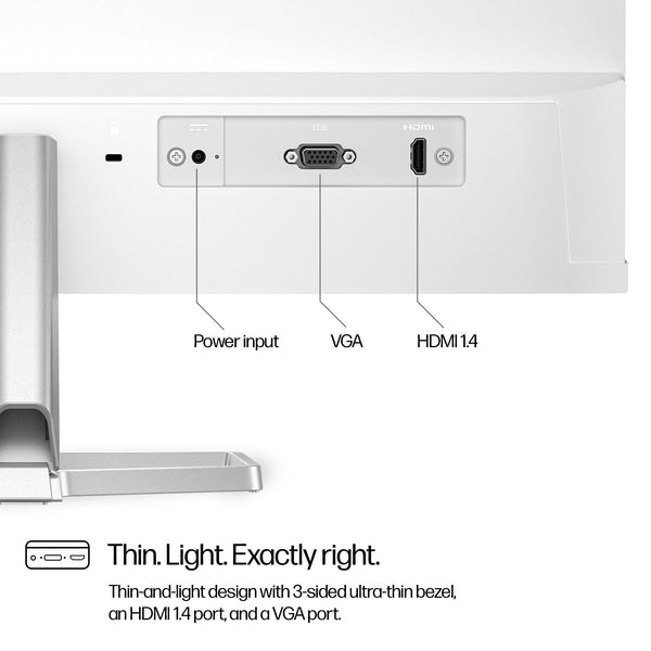 HP Series 5 27" FHD Height Adjust Monitor (527sh) - 100Hz Refresh Rate, 1500:1 AR, 99 percent sRGB Spectrum, 300 Nits Brightness - HDMI, VGA Ports - Ergonomically Adjustable - Responsibly Made