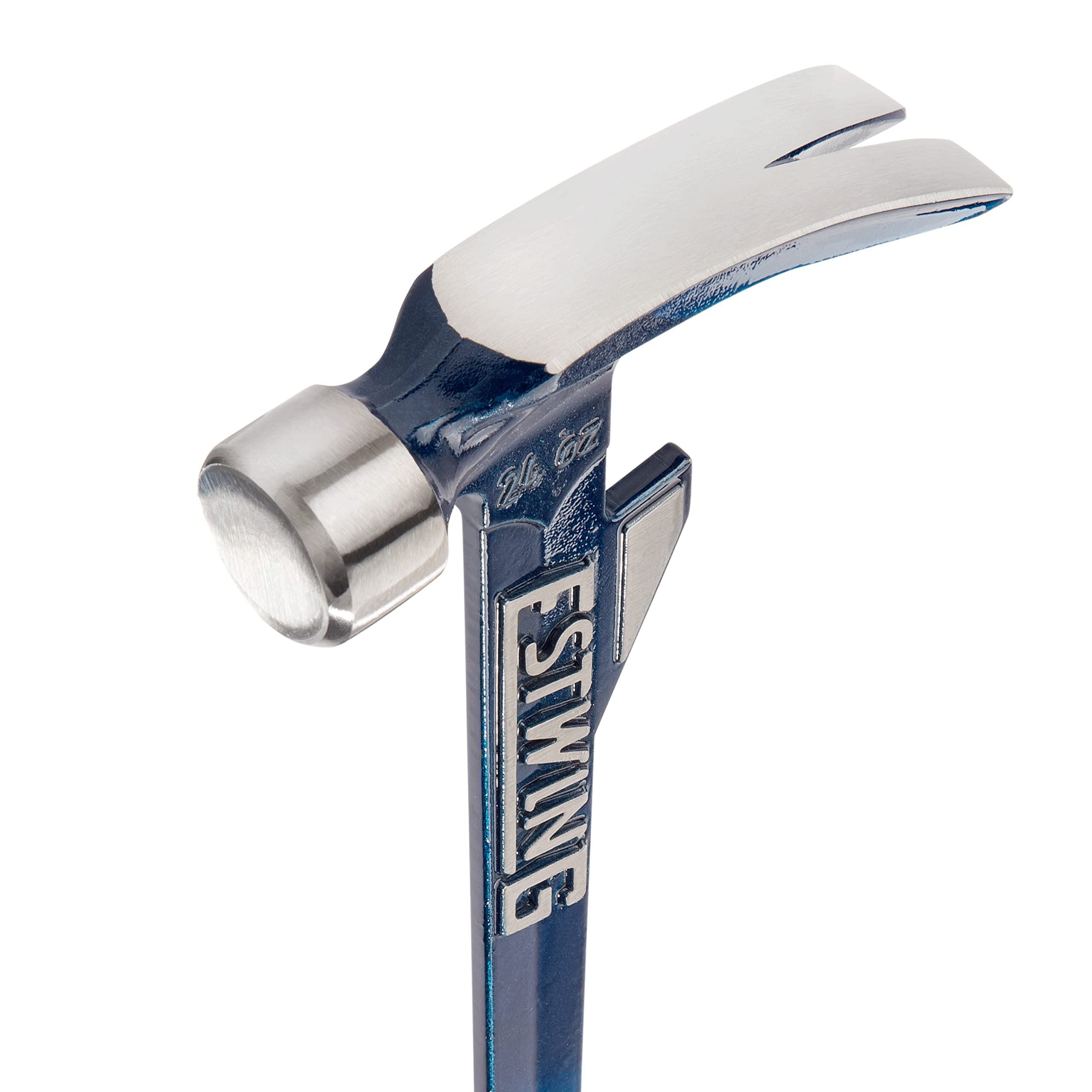 Estwing E6-24TM 24oz 16-inch Milled Face Hammertooth Hammer with Vinyl Shock Reduction Grip, Blue