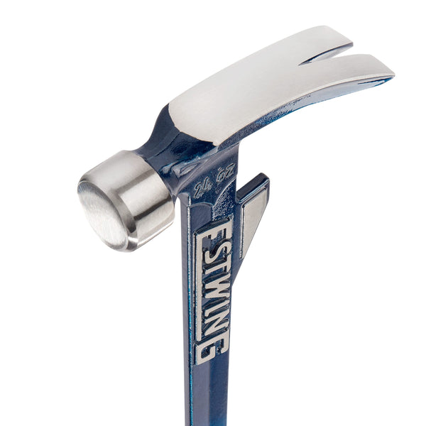 Estwing E6-24TM 24oz 16-inch Milled Face Hammertooth Hammer with Vinyl Shock Reduction Grip, Blue