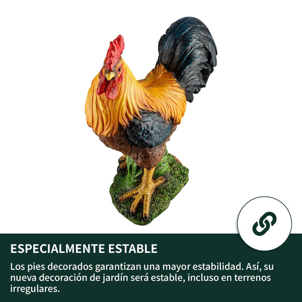 1PLUS Polyresin Cockerel Garden Figurine Garden Decoration Resin Decorative Cockerel