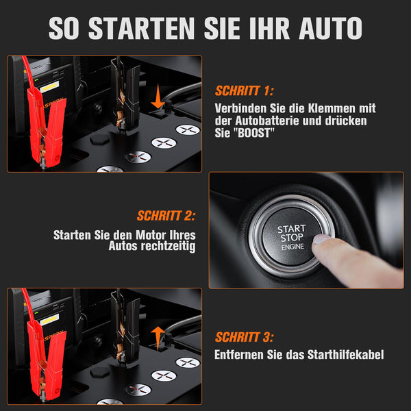 ASPERX 4000A Jump Starter Power Pack (up to All Gas or 10L Diesel Engine), 12V Car Battery Booster Pack Portable Jump Starter Power Bank with LED Display & USB-C for RV Truck SUV