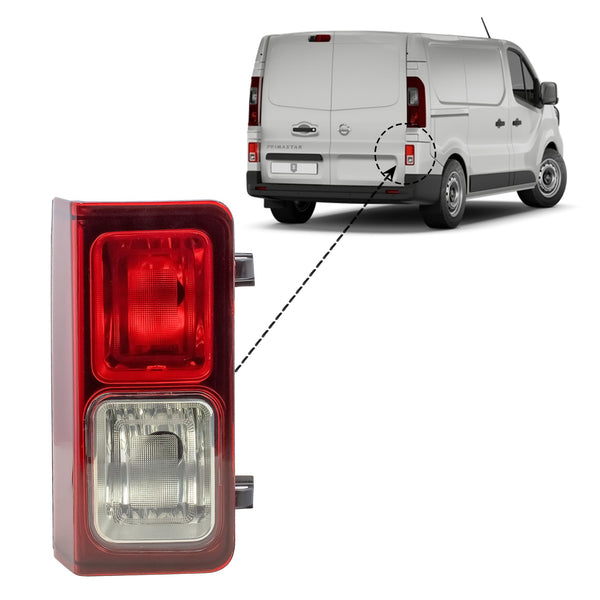 Passenger Left Side N/S Tail Light Rear Fog Light Lamp for Renault Trafic Nissan NV300 Vauxhall Vivaro Fiat Tanlento 2014 to 2024