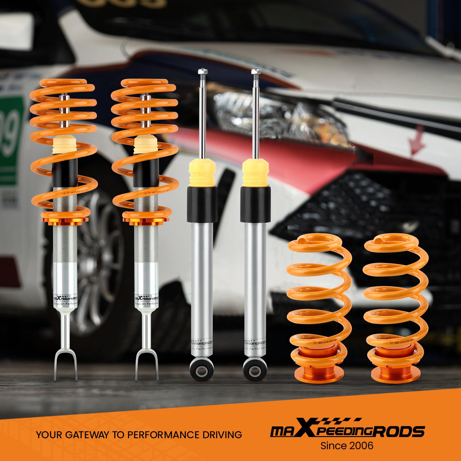 maXpeedingrods Coilovers Shock Absorbers for Audi A4 B6/for B7 8E 2WD for Quattro 2001-2008 Adjustable Height
