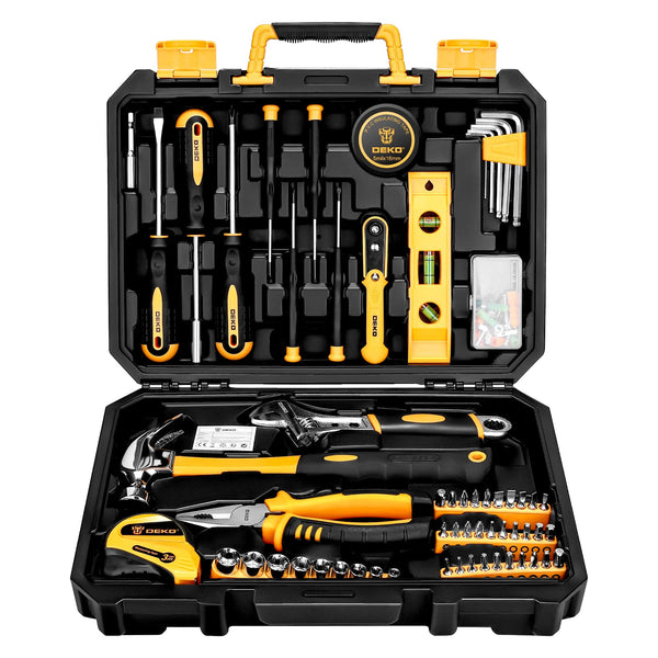 DEKO Tool Kit Set Box Home Repair DIY Tools Basic Hand Toolbox Sets for Home 138Piece