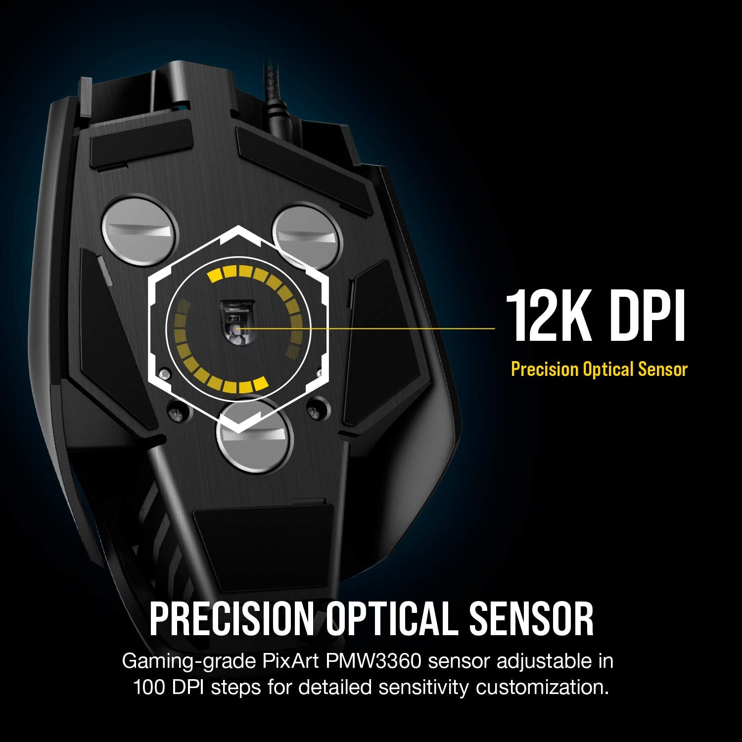 CORSAIR M65 RGB ULTRA WIRELESS Tunable FPS Gaming Mouse – 26,000 DPI – Sub-1ms Wireless – Weight System – Up to 120hrs Battery – iCUE Compatible – PC, Mac, PS5, PS4, Xbox – Black