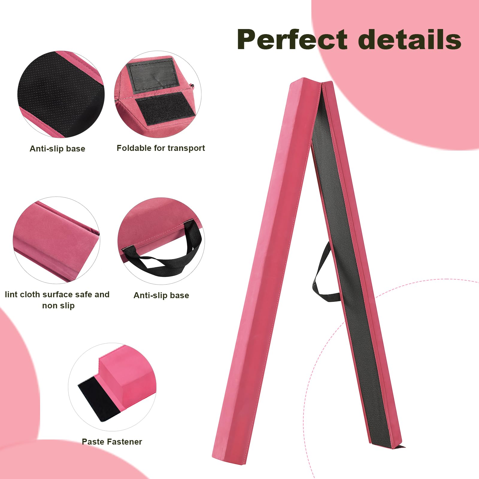 FBSPORT 240 CM Gymnastics Balance Beam for Kids - Folding Training Beam