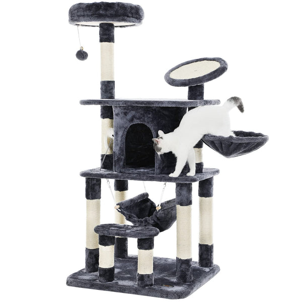 FEANDREA Cat Tree Multi-level Cat Play House Sisal Scratching Pad and Posts PCT25G