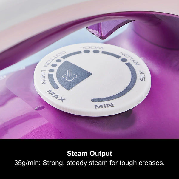 Morphy Richards Steamflow Turbo Steam Iron, Non Stick Ceramic Soleplate, 35g Output, Temperature Controls, Anti-Scale and Drip, 320ml Water Tank,