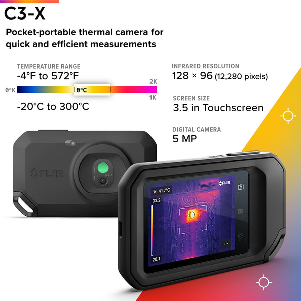 FLIR C5 Compact Thermal Imaging Camera with Wifi: High Resolution Infrared Imager for Inspection, Electrical/Mechanical, Building, and HVAC Applications