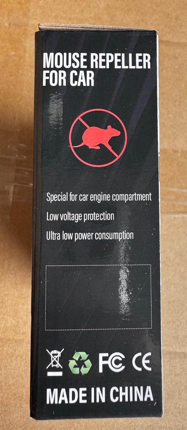 Rodent Repeller Ultrasonic Under Hood,Repeller to Keep Pine Martens,Anti-Martor Repellent,Pest Mouse Repeller for Car,Garage,Warehouse,Rat Rodent Pest Animal Deterrent for Vehicle Protection Indoor