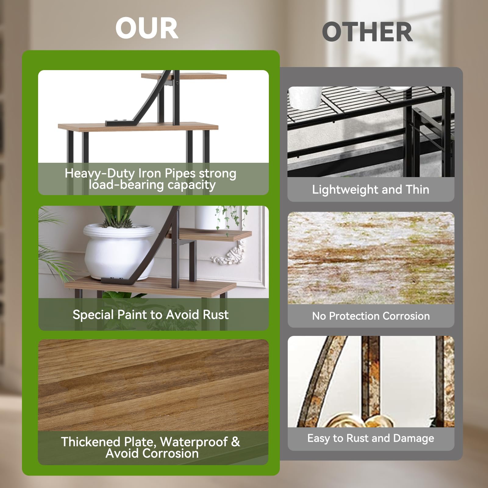 Zekoled 9-Tier Plant Stand with Grow Lights & Auto Timer, 167cm Tall S-Shaped Indoor/Outdoor Plant Shelf, Metal Plant Flower Holder, StandSpace-Saving Corner Shelf for Home, Balcony, Patio