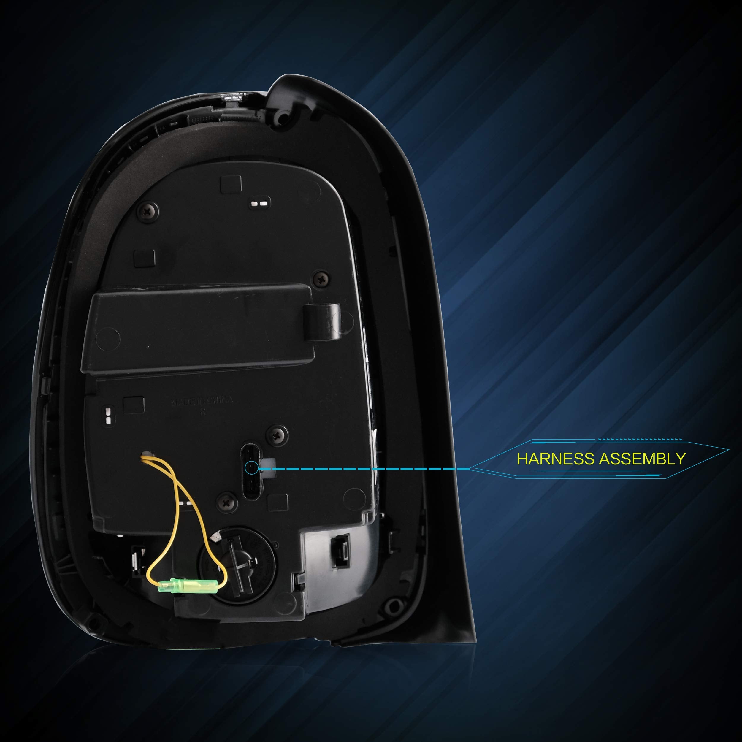 VLAND LED Tail Light Compatible with BMW Mini Cooper F55 F56 F57 2014-2021, Rear Lights with Sequential Turn Signal, Electroplated housing, Red