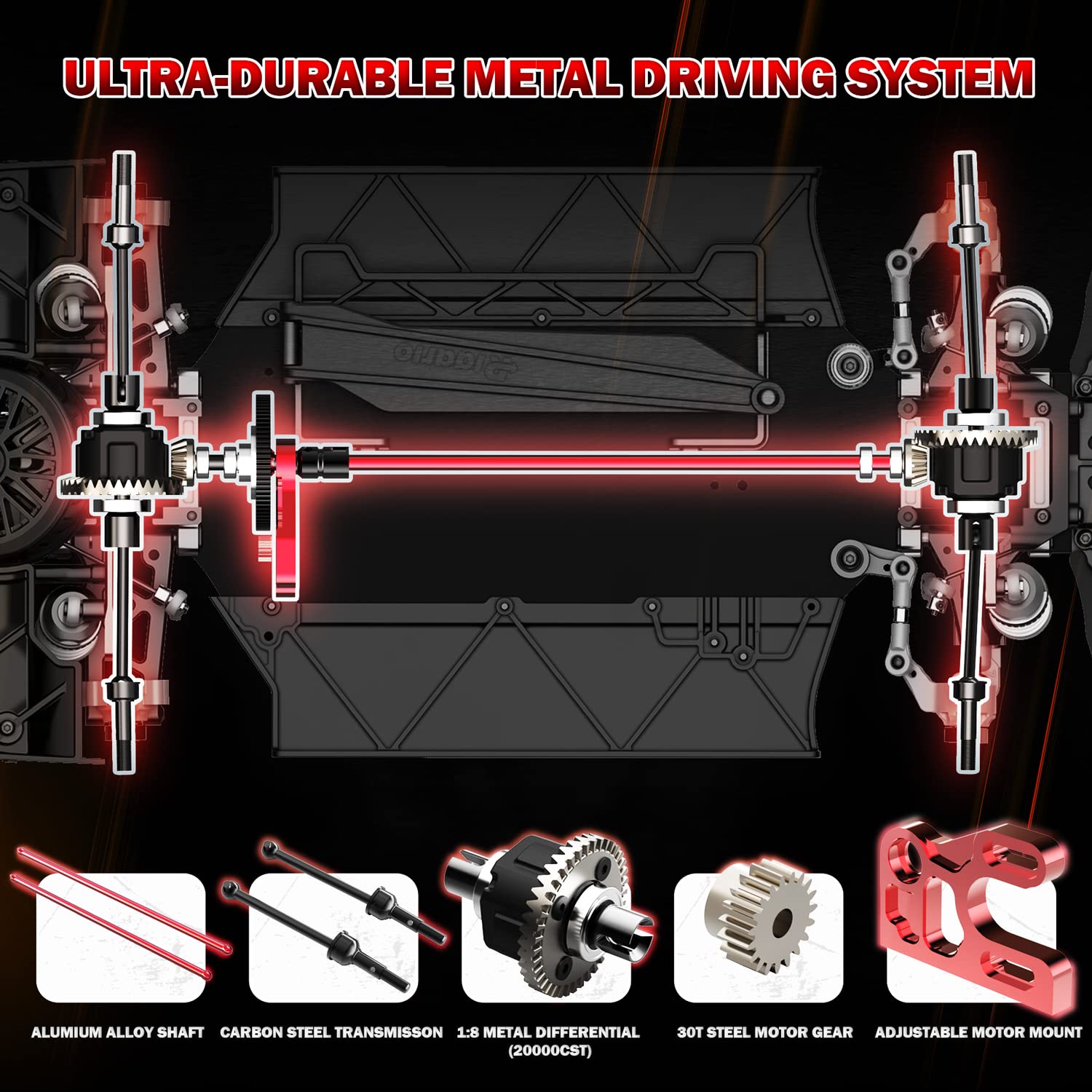 AMORIL 1/10 RTR Brushless Fast RC Cars for Adults,Max 50mph Hobby Electric Off-Road Monster Truck,Waterproof High Speed RC Car 4WD Remote Control Car with 3S Lipo,Green