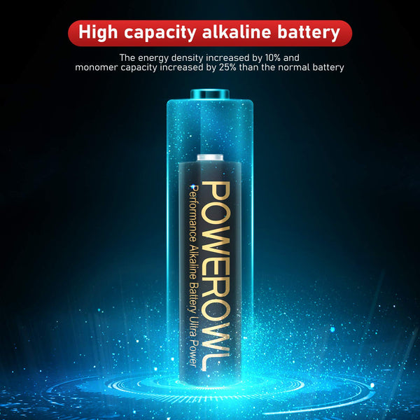 POWEROWL AAA Batteries 24 Pack - Alkaline 1.5v - High-Capacity Long Lasting Triple A Battery, 10-Year Shelf Life