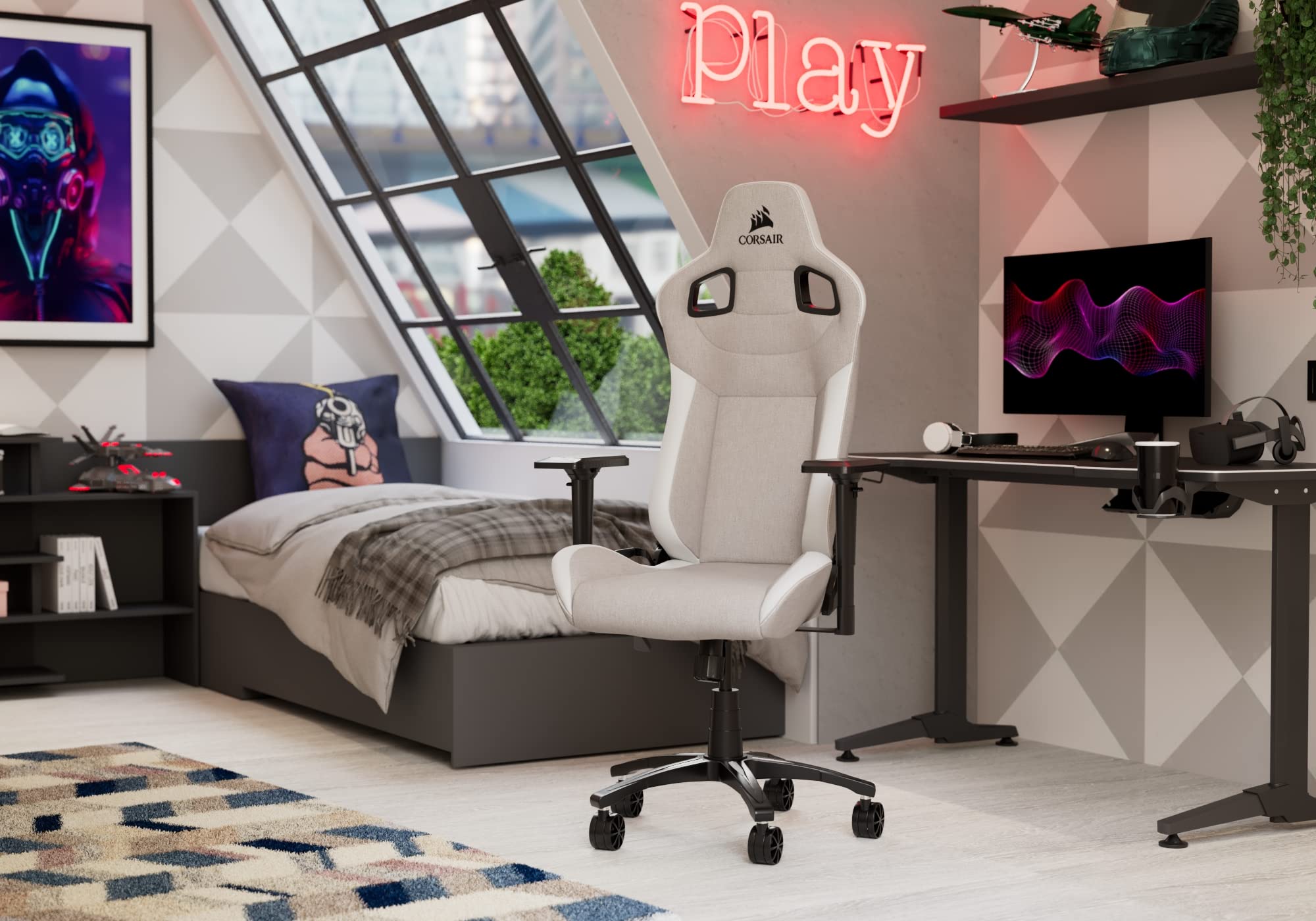 Corsair T3 RUSH Fabric Gaming Chair (2023) – Racing-Inspired