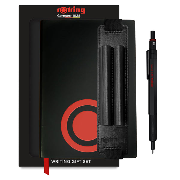 rOtring 600 3-in-1 Multicolour Pen and Mechanical Pencil | Black & Red Ballpoint Pen Tips | 1 Mechanical Pencil Tip (0.5mm) | Silver Barrel
