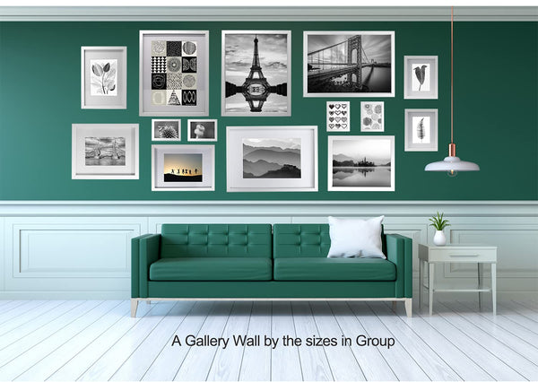 Black 50x70cm Boxed Picture Frames Set of 3 with Mounts for 40x60cm, 70x50cm poster frame with Acid Free mount for 40x60cm photo (Black 3Pack)