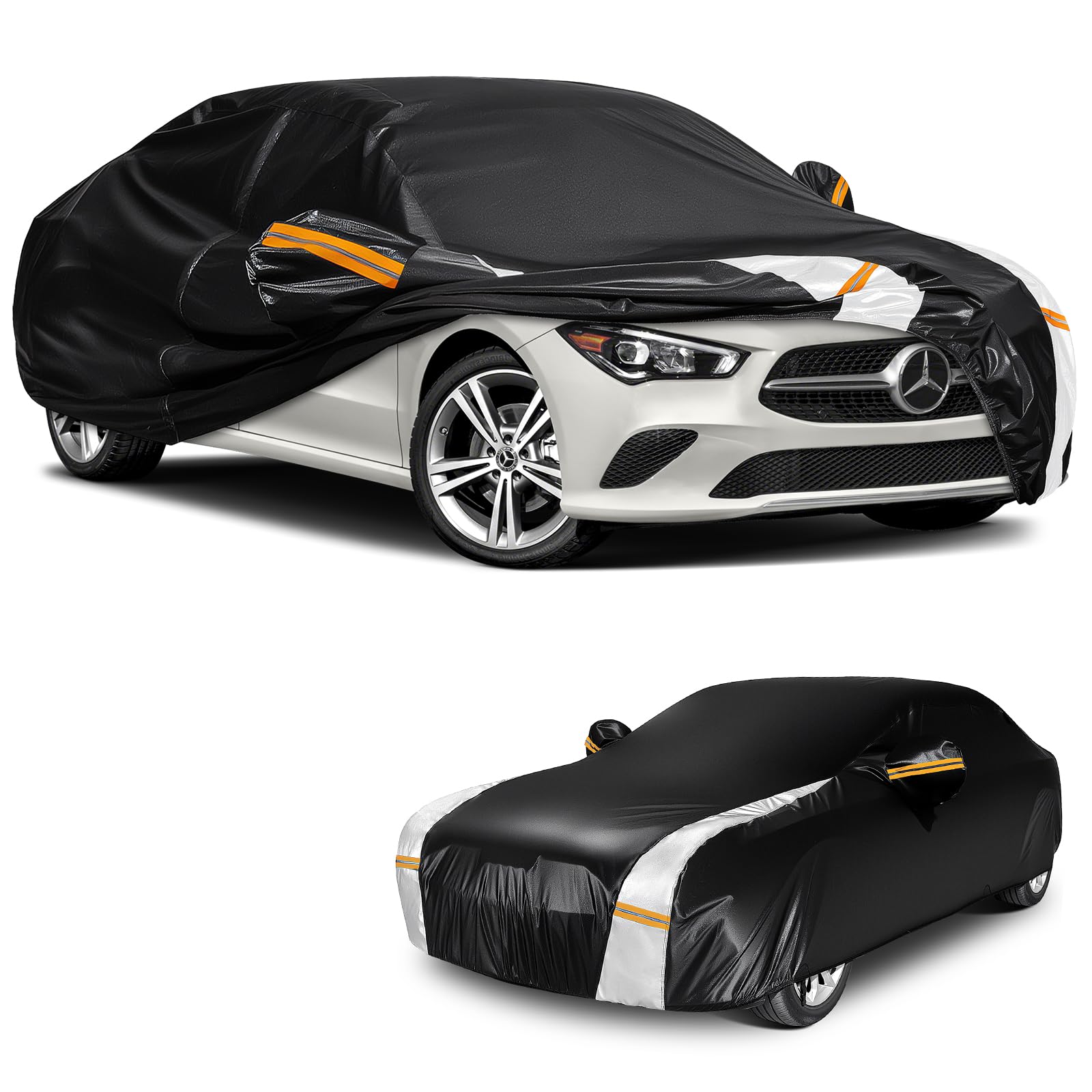 Car Cover Custom Fit for Mini Convertible F57(2016-2023), Car Covers for Outside Storage Waterproof Breathable, Full Cover Outdoor All Weather Protection Rain Sun Dust with Zip and Cotton(Black)