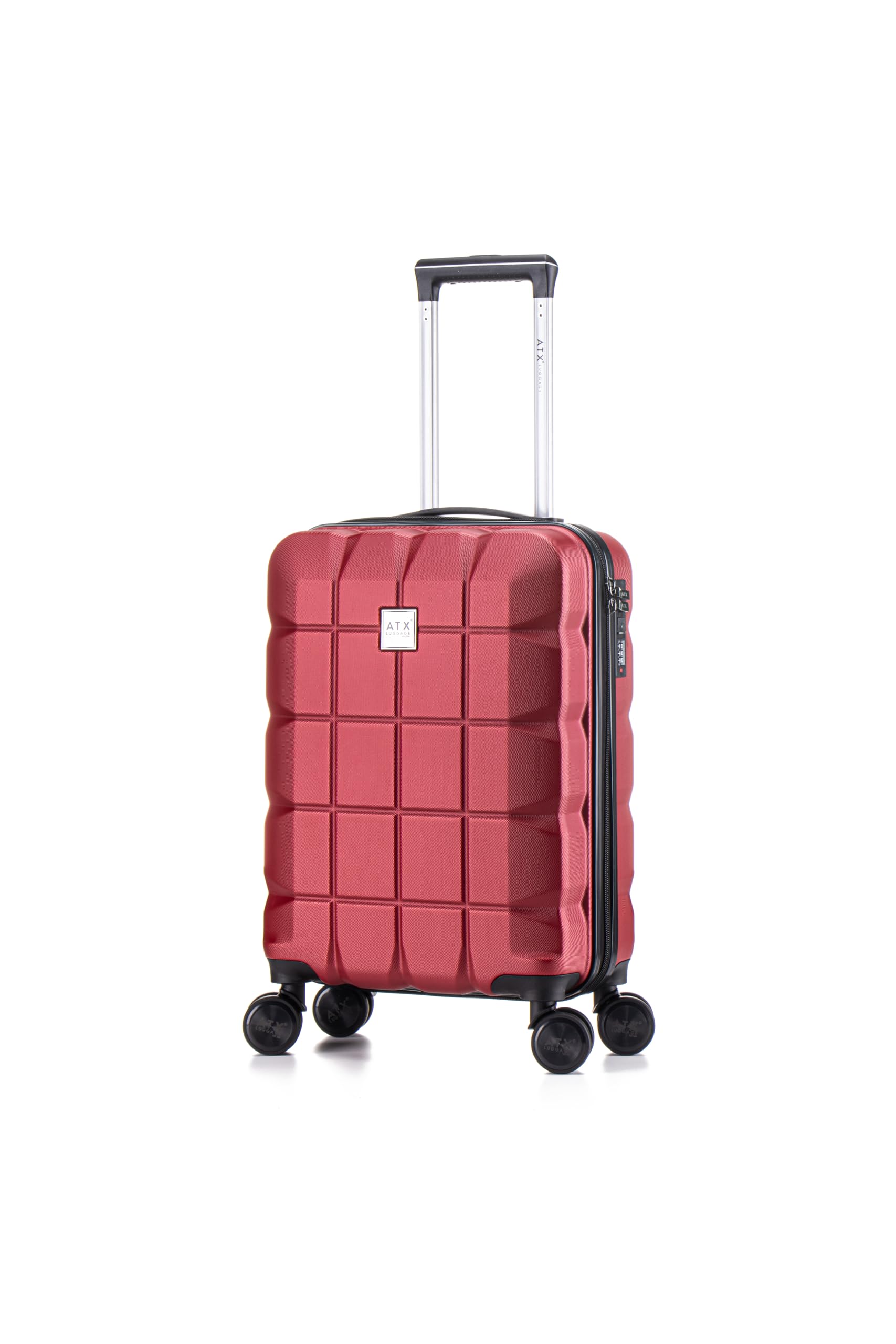 ATX Luggage Suitcase Large on 4 Dual Spinner Wheels Super Lightweight ABS Hard Shell Hold Check in with Built-in TSA Lock (Orange, 110 Liter)