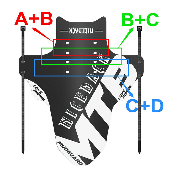 NICEDACK Mudguards Mountain Bike, 2 Pieces Mudguard Fit 20-29 Inch MTB Mudguard Front and Rear Compatible Bicycle Splash Guard