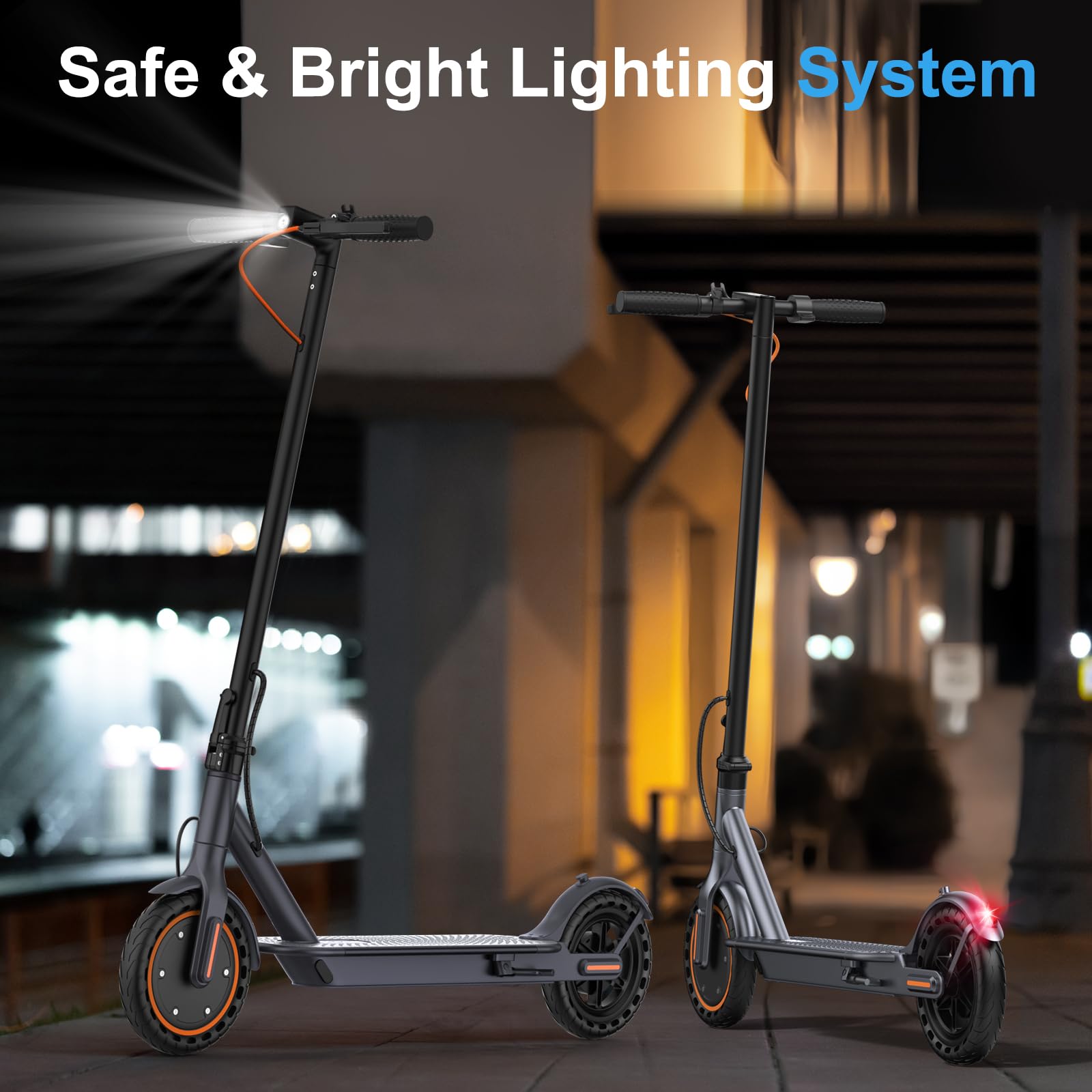 Electric Scooter, Electric Scooter Adult 350W with 25-35KM Range, Max Speed 25KM/H, 8.5" Solid Tire, Double Braking System for Adults and Teens