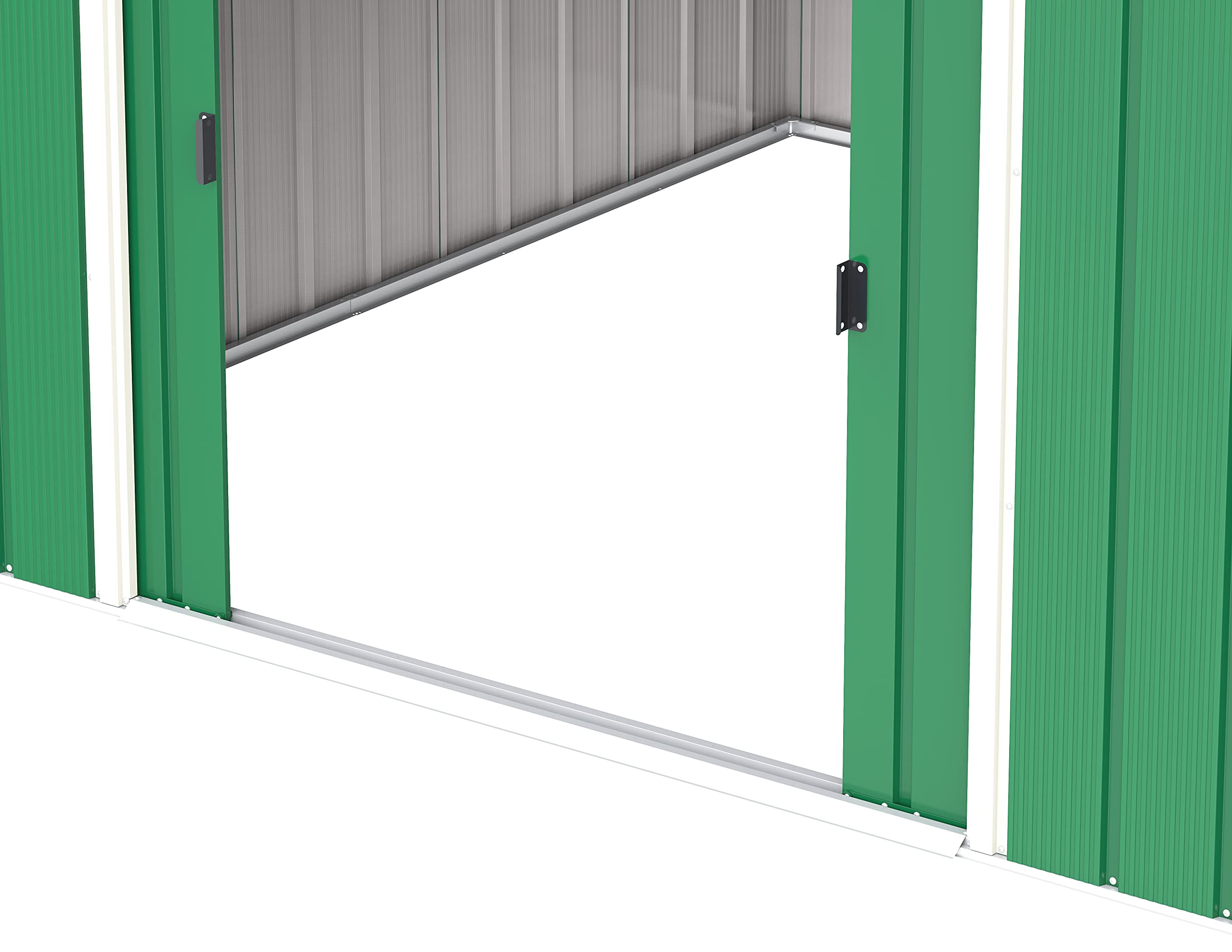 Duramax ECO 8 x 8 (6.35 m2) Metal Garden Storage Shed, Hot-Dipped Galvanized Metal Garden Shed, Tool Storage Shed, Strong Reinforced Roof Structure, Maintenance-Free Metal Shed, Anthracite