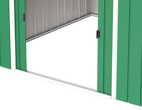 Duramax ECO 8 x 8 (6.35 m2) Metal Garden Storage Shed, Hot-Dipped Galvanized Metal Garden Shed, Tool Storage Shed, Strong Reinforced Roof Structure, Maintenance-Free Metal Shed, Anthracite