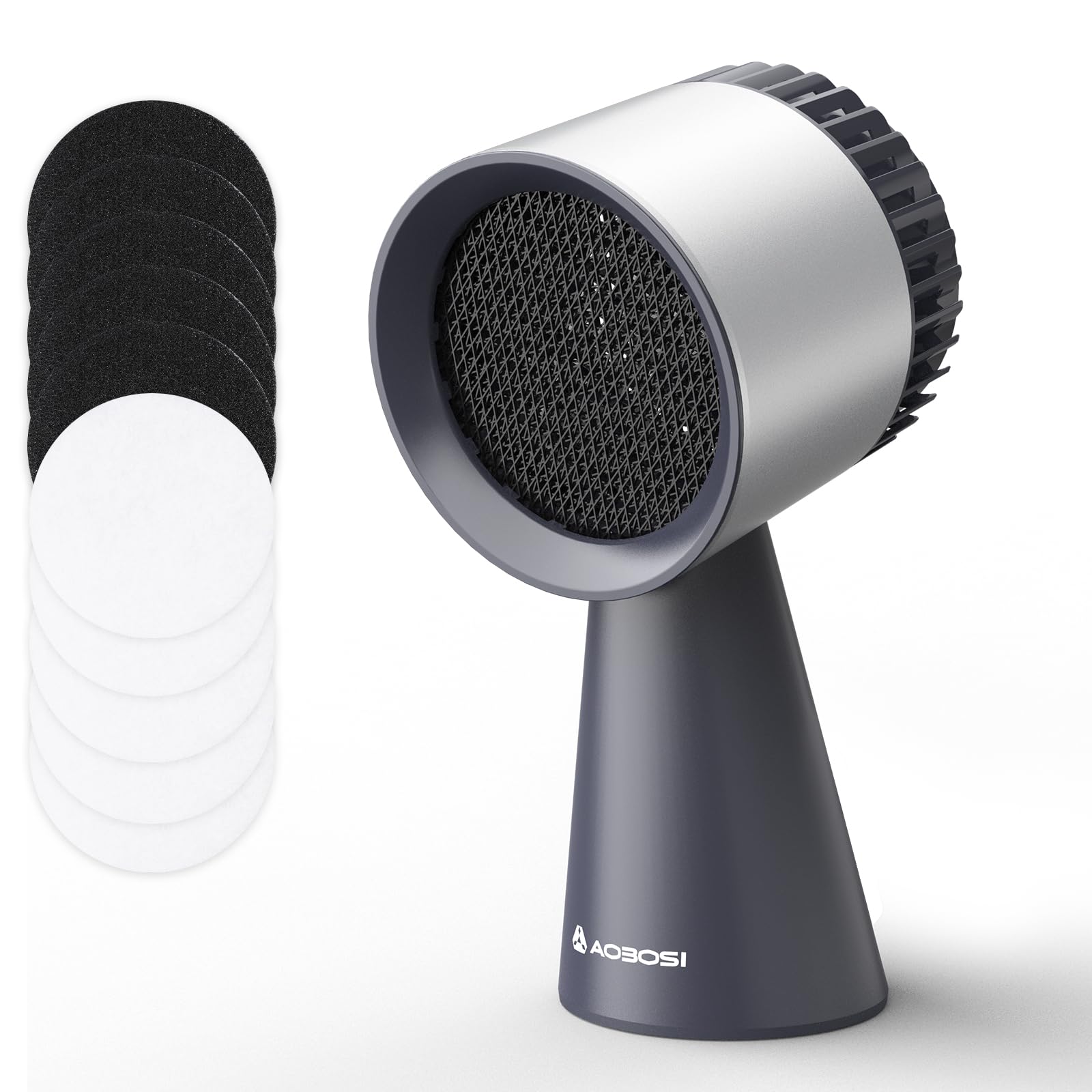 AAOBOSI Desktop Cooker Hood, Mini Household Extractor Fan Kitchen with 3 Wind Speed, Removable and Washable Filter, Large Oil Collection Cup, Portable Extractor Hood for Kitchen,RV,Hot Pot,BBQ