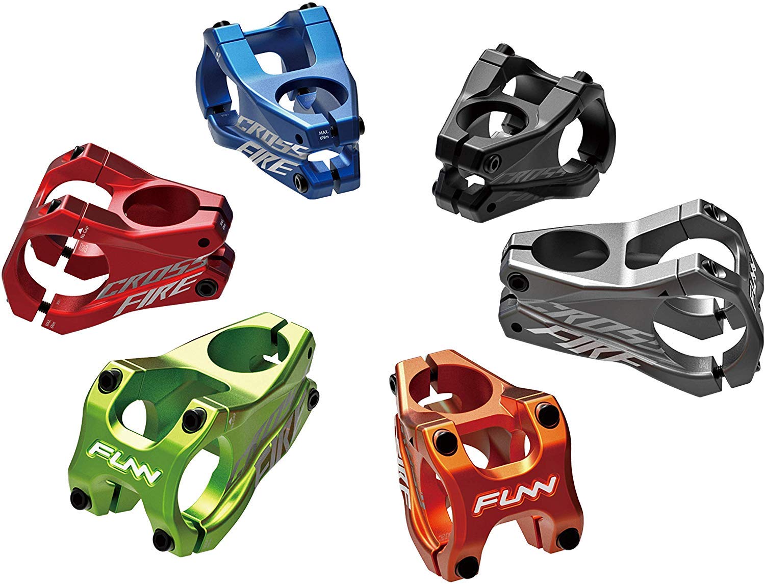 Funn Crossfire Mountain Bike Stem with 31.8mm Bar Clamp - Durable and Lightweight Alloy Bike Stem for Mountain Bike and BMX Bike, Length 50mm stem