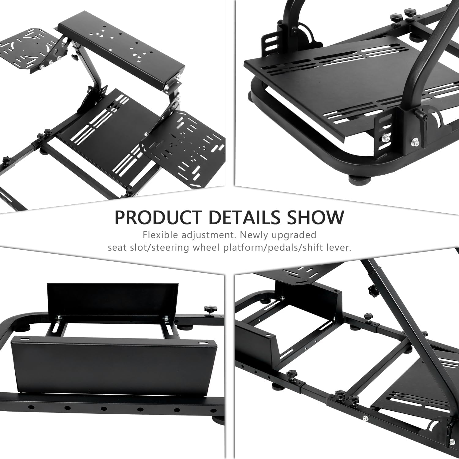 Anman G29 Foldable Racing Simulator Cockpit Flight Panel Fit For Thrustmaster,Fantec,Logitech, G920, G923 Equipped With Race Seat Bracket Not Included Shifter Hand Brake Wheels and Pedals