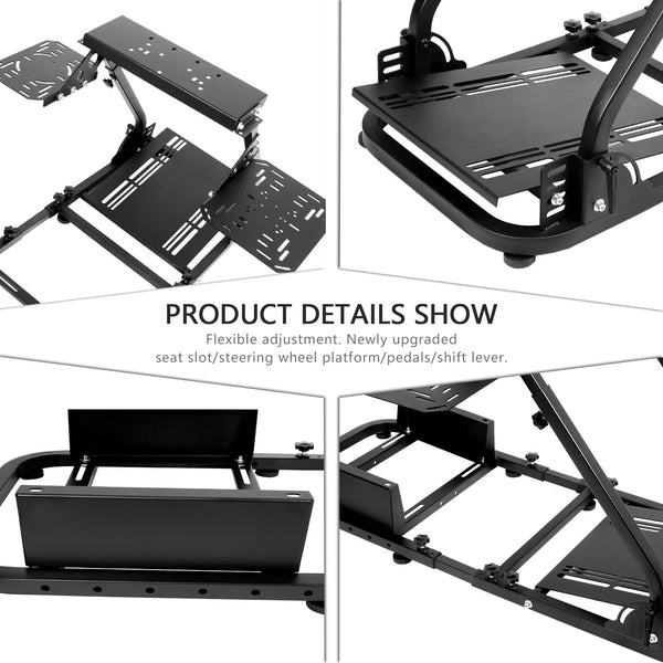 Anman G29 Foldable Racing Simulator Cockpit Flight Panel Fit For Thrustmaster,Fantec,Logitech, G920, G923 Equipped With Race Seat Bracket Not Included Shifter Hand Brake Wheels and Pedals