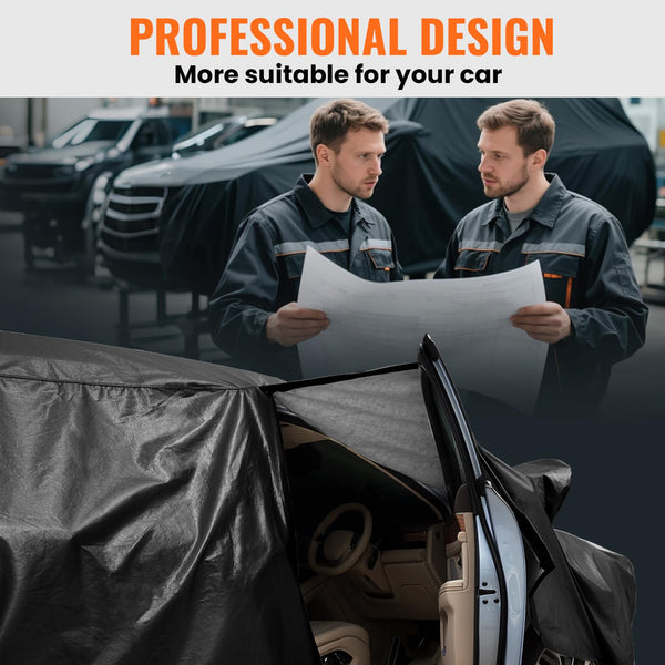 Car Cover Custom Fit for Mini Convertible F57(2016-2023), Car Covers for Outside Storage Waterproof Breathable, Full Cover Outdoor All Weather Protection Rain Sun Dust with Zip and Cotton(Black)