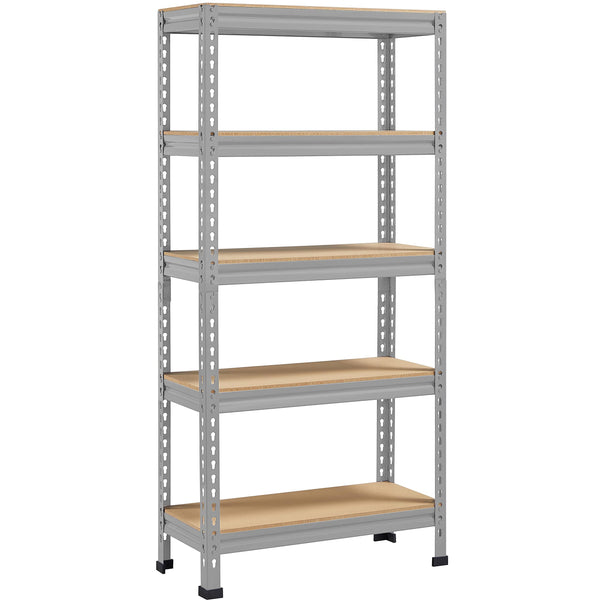 Yaheetech 5 Tier Garage Shelving Units, Heavy Duty Racking shelves, 150KG Per Shelf/750KG Capacity, 70cmx30cmx150cm（LxWxH,Dark Gray