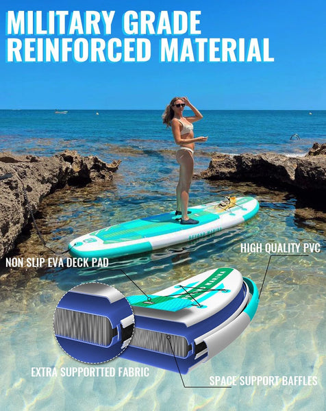BEYOND MARINA Paddle Board, Inflatable Stand Up paddle boards for adults & Youth, Featherlight sup Board with Premium ISUP Board Accessories, 10'6''x32''x6'',