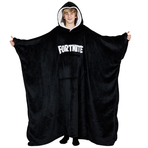 Fortnite Oversized Hoodie Blankets for Boys Fleece Extra Long Warm Wearable Hooded Poncho for Kids and Teens 14+, Gamers Gifts