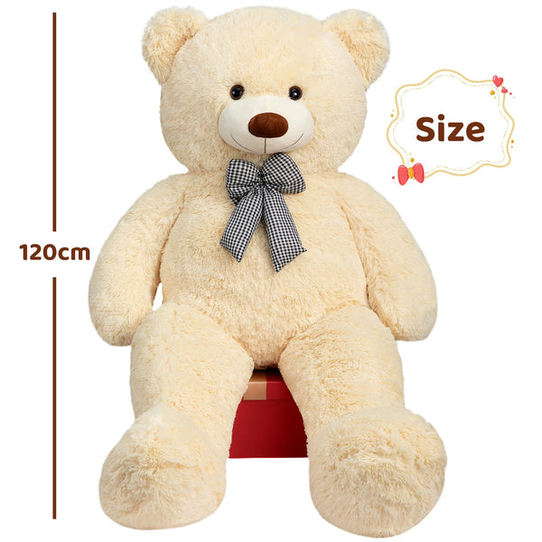 HollyHOME 150cm Giant Teddy Bear Stuffed Animal Large Soft Toys Plush Bear, Light Brown Age 3+