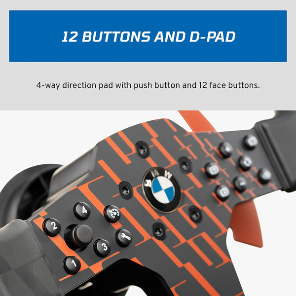 FANATEC Sim Racing CSL Steering Wheel BMW – Rubberised Grip, LED Display, RevStripe, Metal Shifter Paddles – PC, PS5, PS4